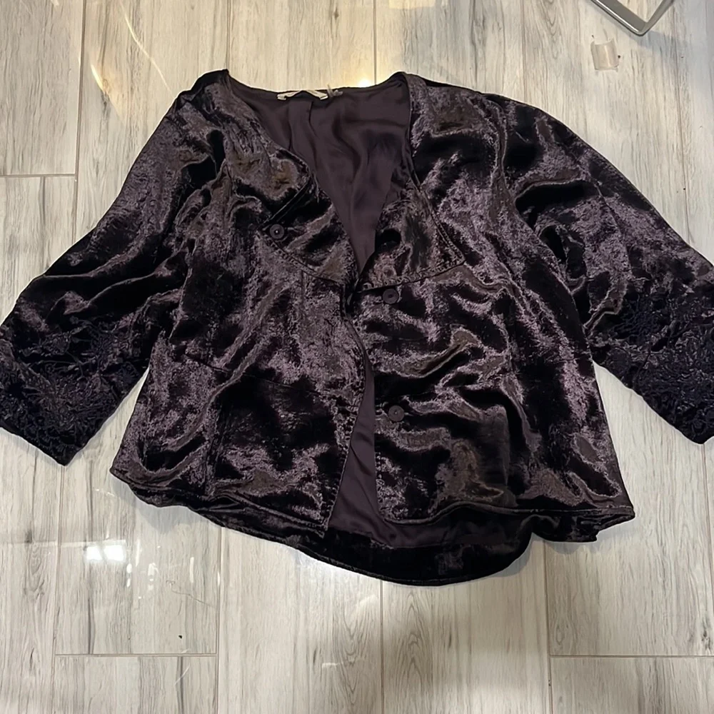 Elegant Velvet Women's Jacket - Picture 9 of 10
